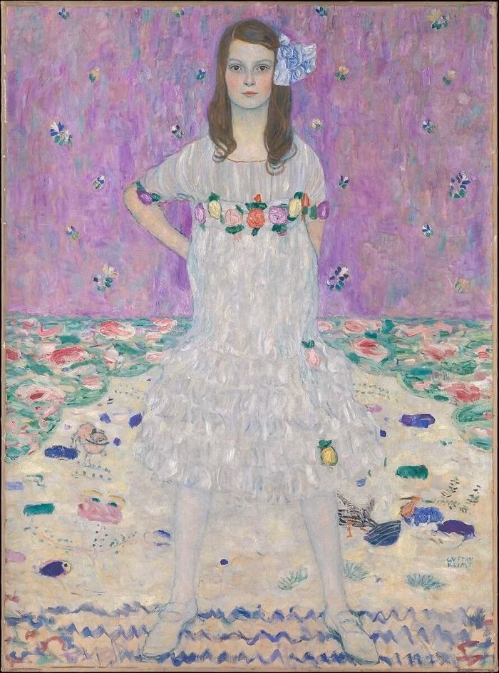 Tác phẩm Mäda Primavesi của Gustav Klimt với những đường nét phóng khoáng và đầy tự do.