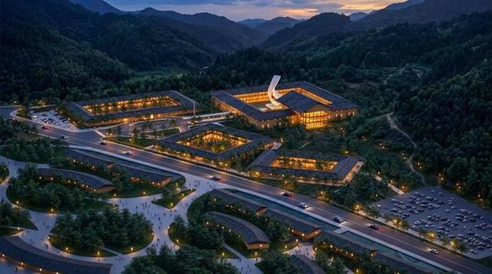 Một góc nhìn chi tiết về quy hoạch tổng thể của tổ hợp du lịch.