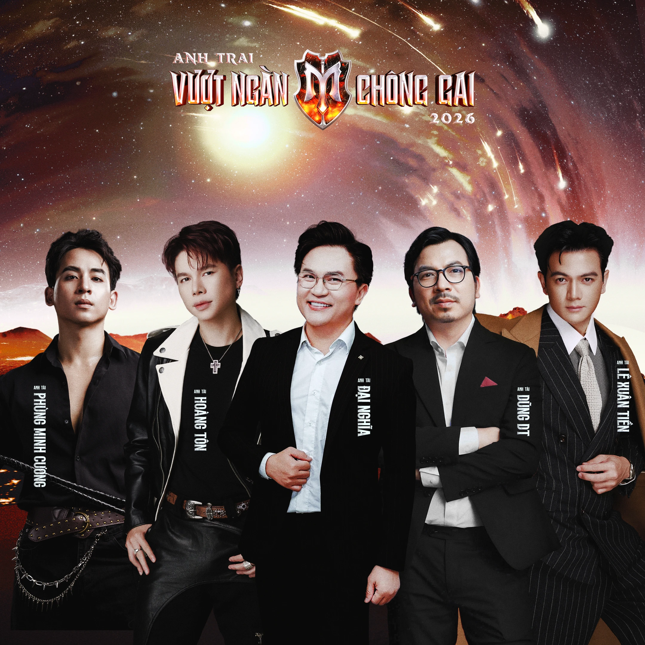 5 “anh tài” đầu tiên tham gia Anh trai vượt ngàn chông gai mùa 2. ẢNH: NSX